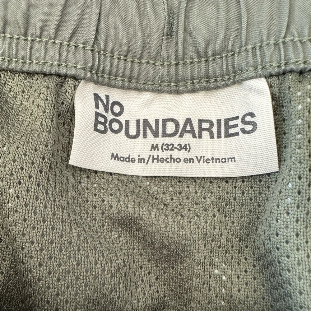 No Boundaries Men's Checkered Elastic Waist Swim Trunks, 6